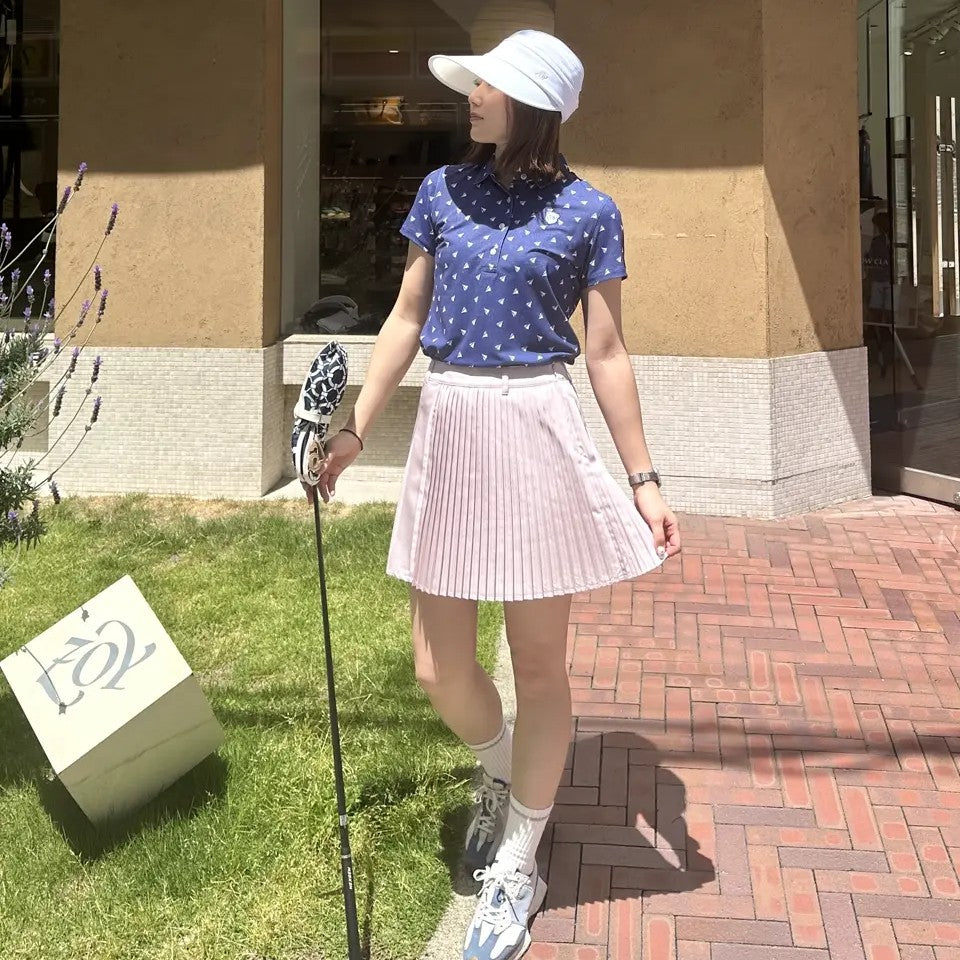 ＺＯＹゴルフワンピース サイズ38 サイズ：38 ZOY ゾーイ ショートパンツ 総柄 ネイビー系