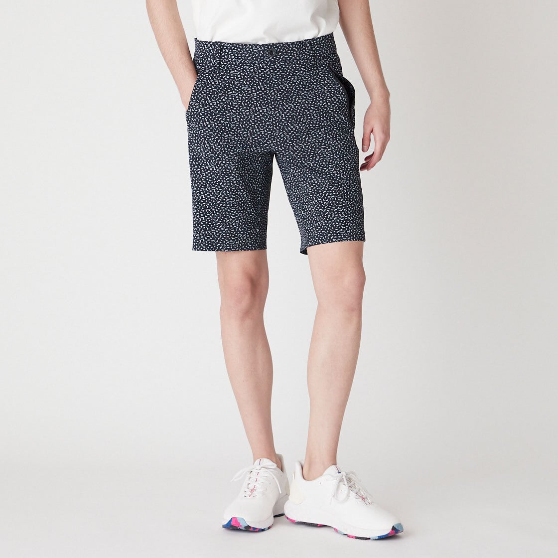 【伸縮性抜群】MENS マイクロリップストレッチ ショートパンツ ネイビー / 071422419 - ZOY OFFICIAL