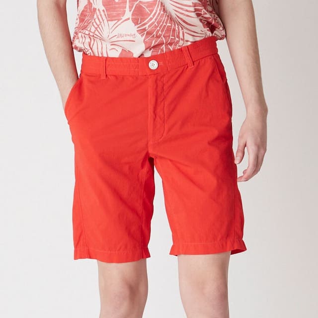 MENS ガーメントダイ ショートパンツ レッド 071422426 - ZOY OFFICIAL