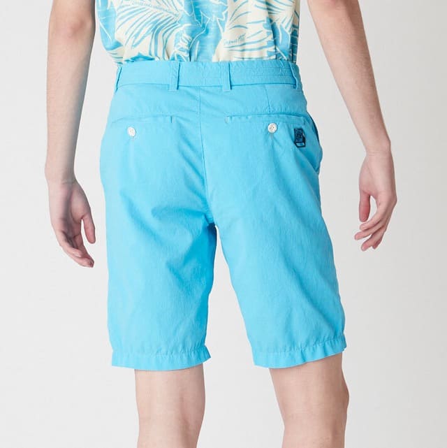MENS ガーメントダイ ショートパンツ ターコイズ 071422426 - ZOY OFFICIAL