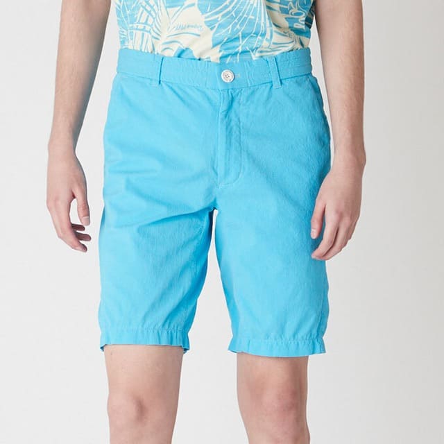 MENS ガーメントダイ ショートパンツ ターコイズ 071422426 - ZOY OFFICIAL