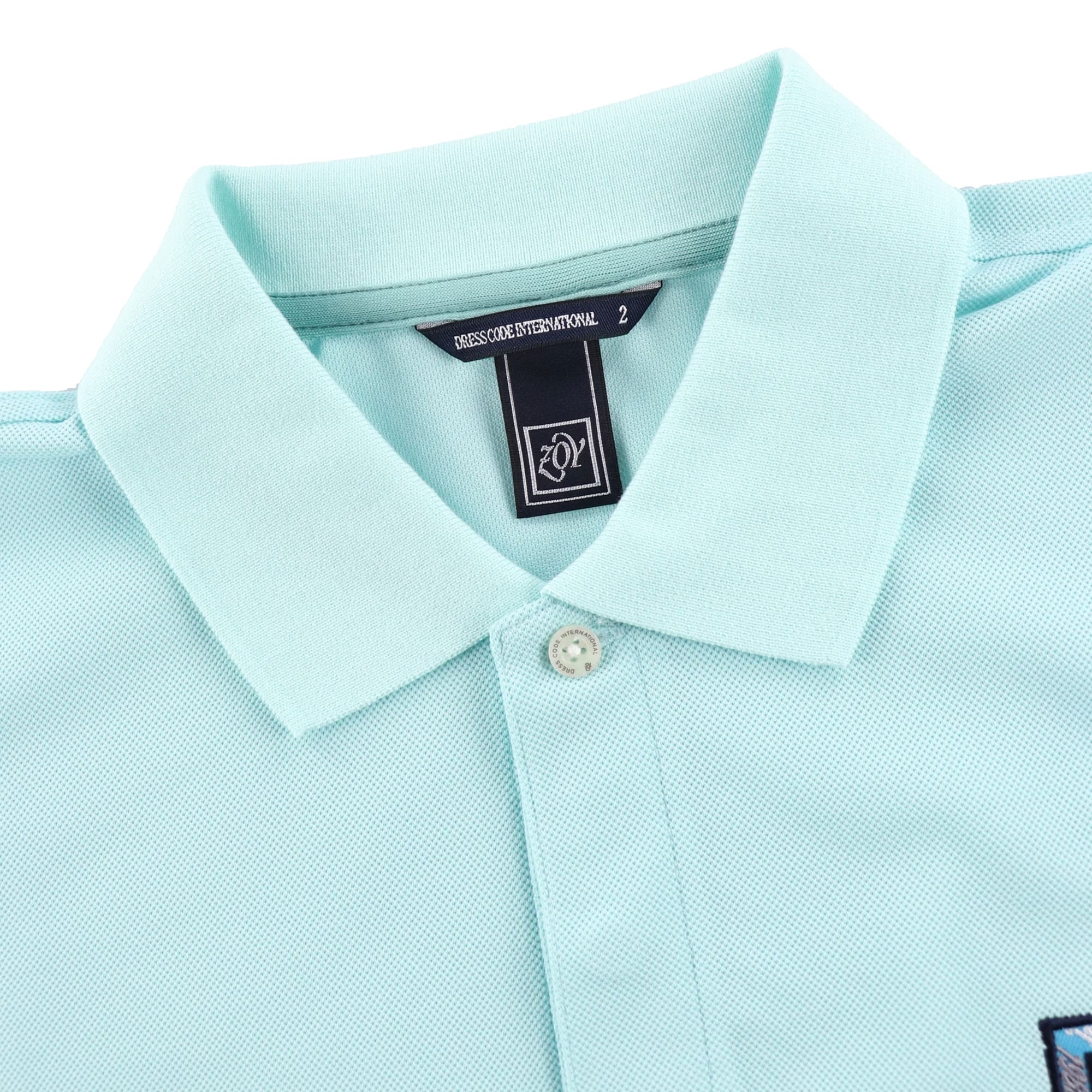 MENS ストレッチ鹿の子 半袖ポロシャツ アクアミスト 071432022 - ZOY OFFICIAL