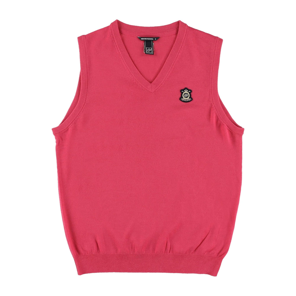 MENS CASHWOOL ニットベスト ピンク 071434718
