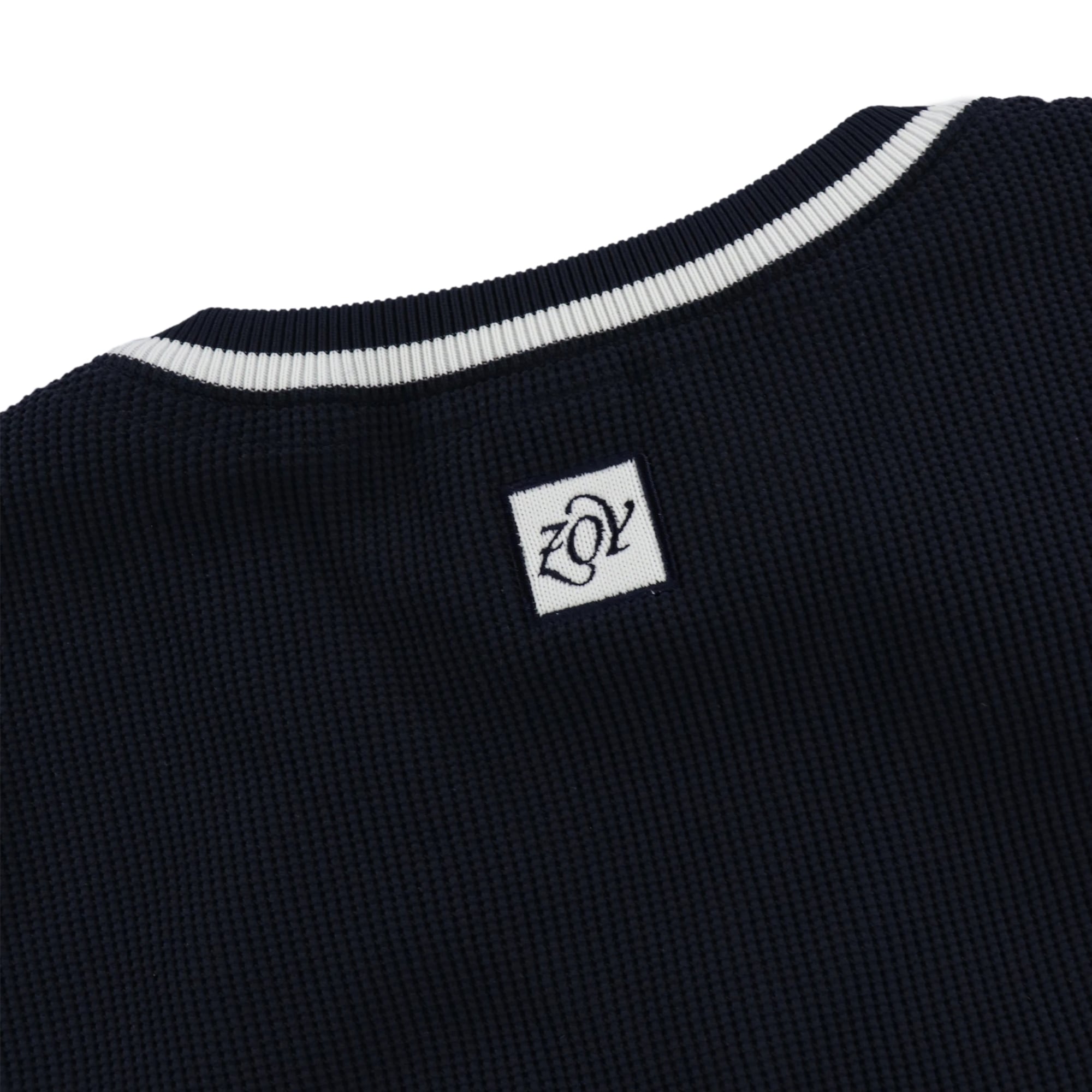 MENS ECOハイブリットポリエステル ニットベスト ネイビー 071434701 - ZOY OFFICIAL