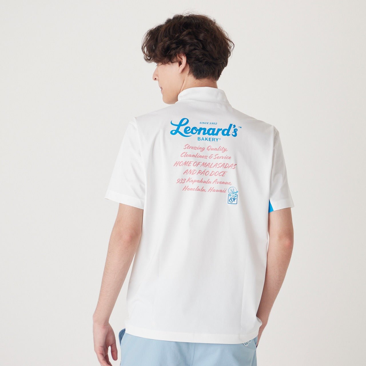 MENS LENARDS EURO JSY 半袖モックネックTシャツ ホワイト 071222001 - ZOY OFFICIAL