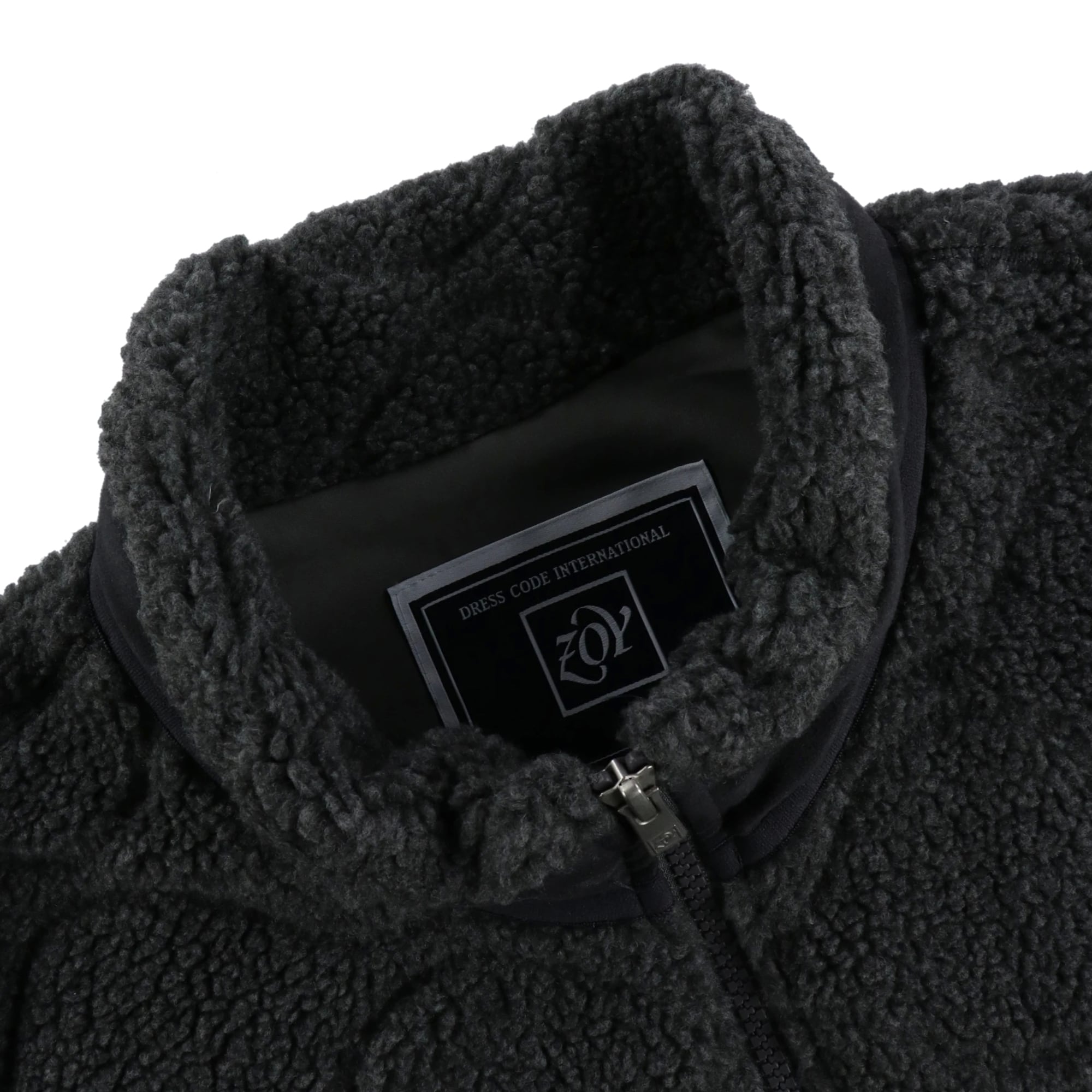 MEN VINTAGE SHEEP BOA フルジップアップベスト(防風裏地付き) チャコール