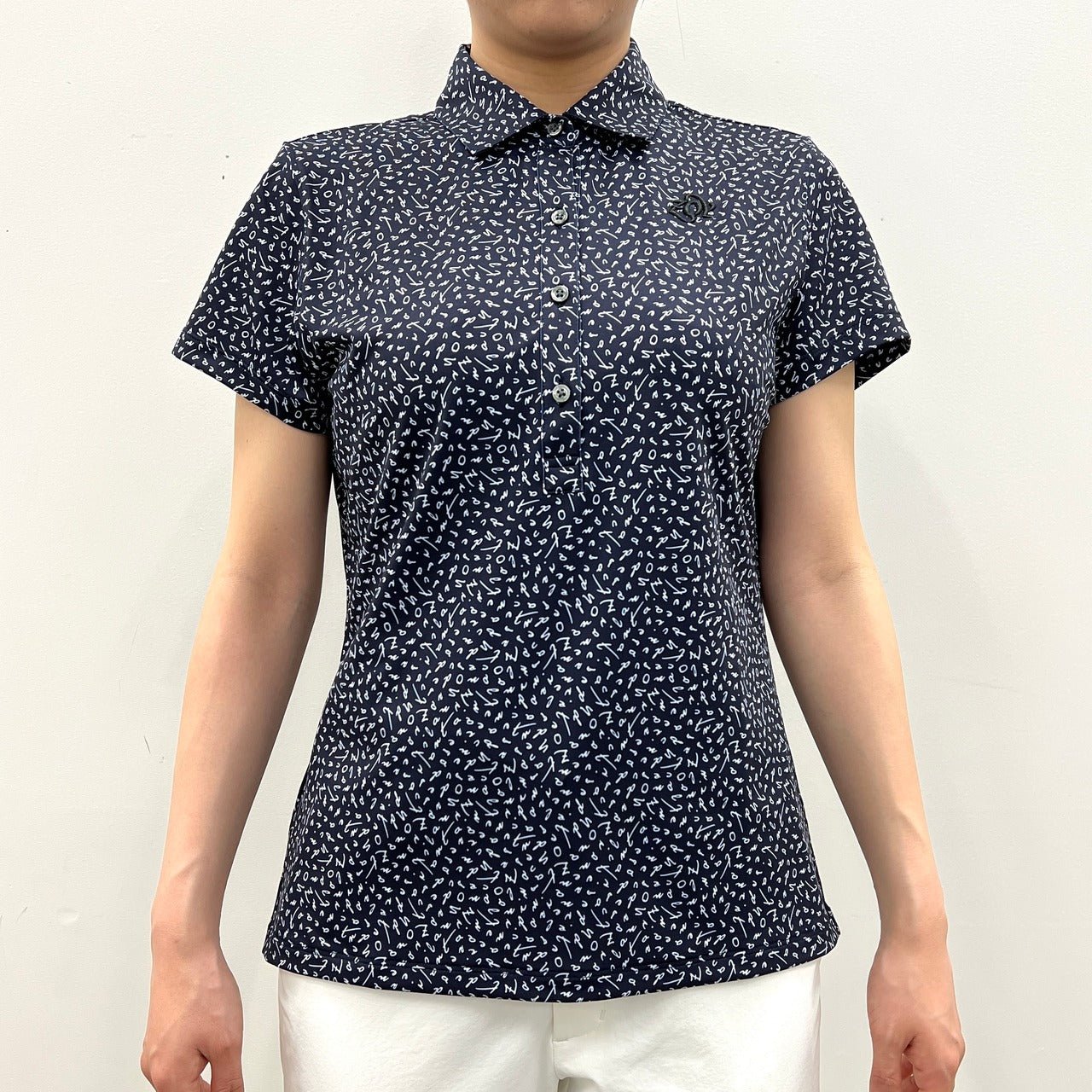 WOMENS フラグメントロゴプリント 半袖ポロシャツ ネイビー 071622018 - ZOY OFFICIAL