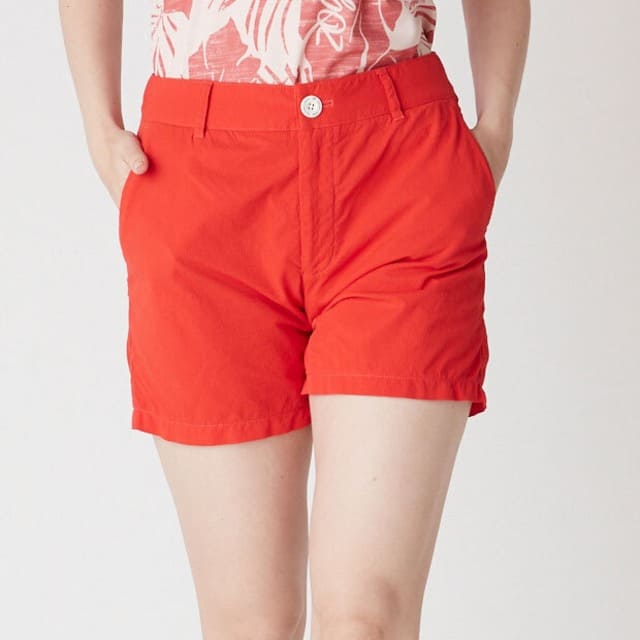WOMENS ガーメントダイ ショートパンツ レッド 071622426 - ZOY OFFICIAL