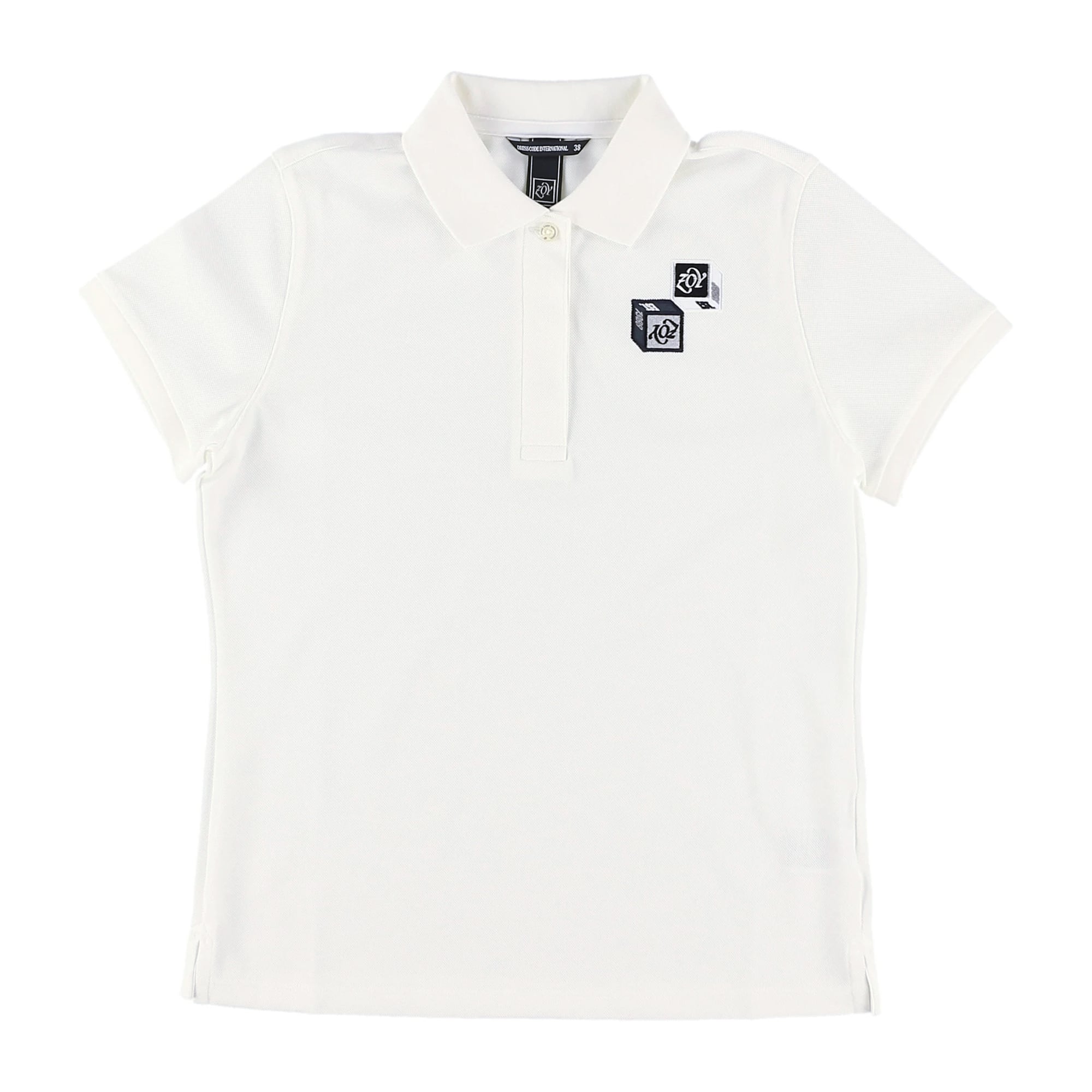 WOMENS ストレッチ鹿の子 半袖ポロシャツ ホワイト 071632022 - ZOY OFFICIAL