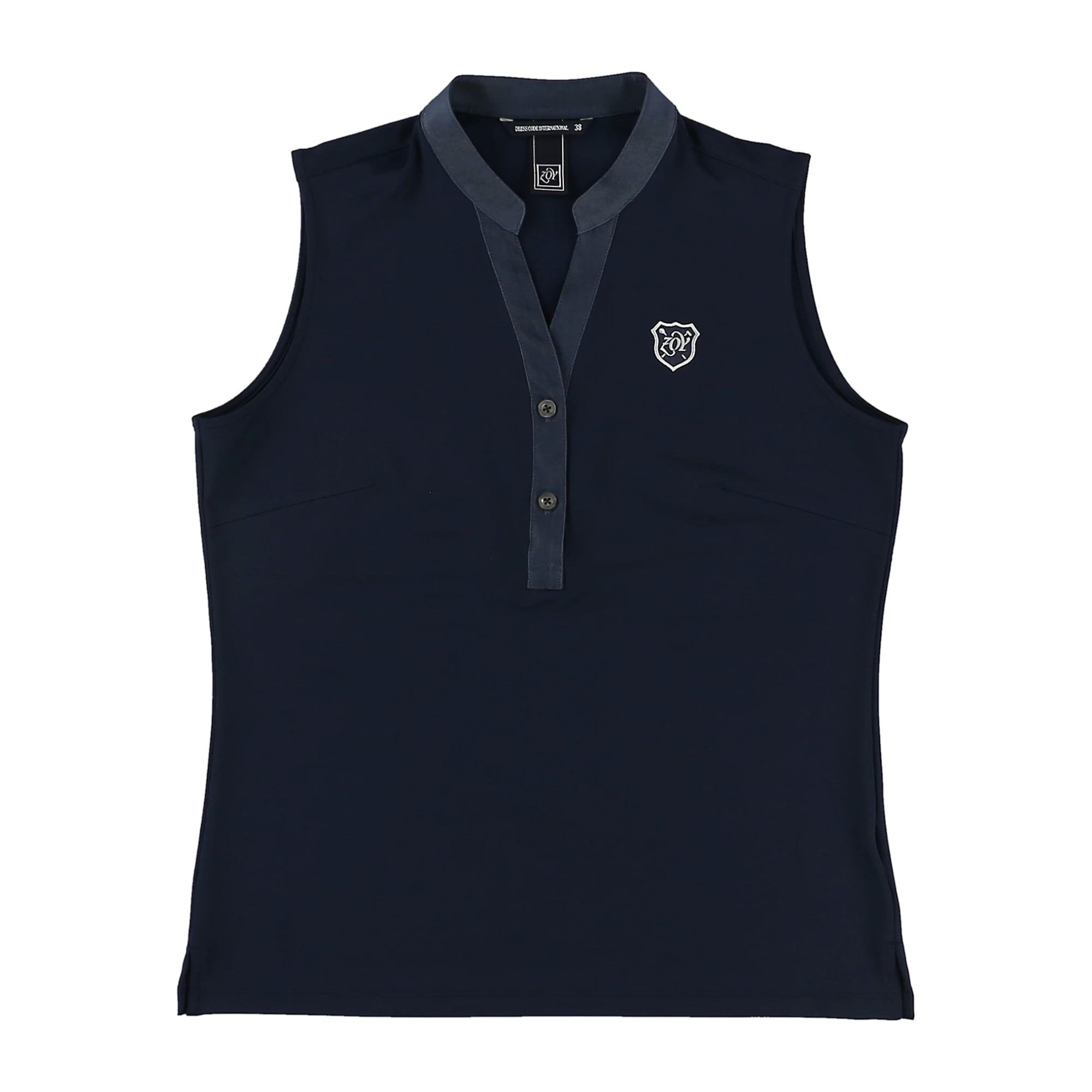 WOMENS ストレッチピンメッシュ ノースリーブシャツ ネイビー 071632043 - ZOY OFFICIAL