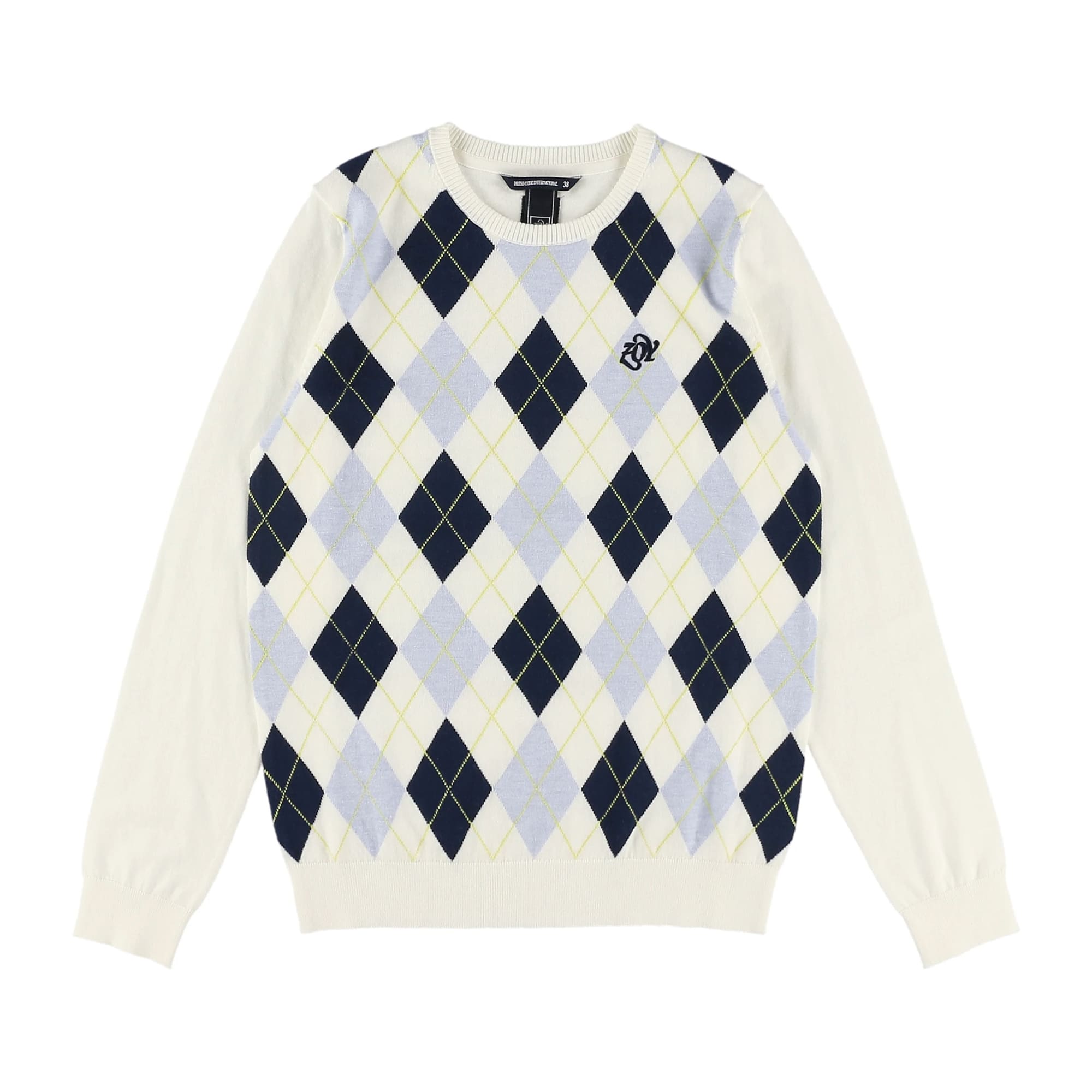 WOMENS アーガイル 長袖プルオーバー ホワイト 071632710 - ZOY OFFICIAL