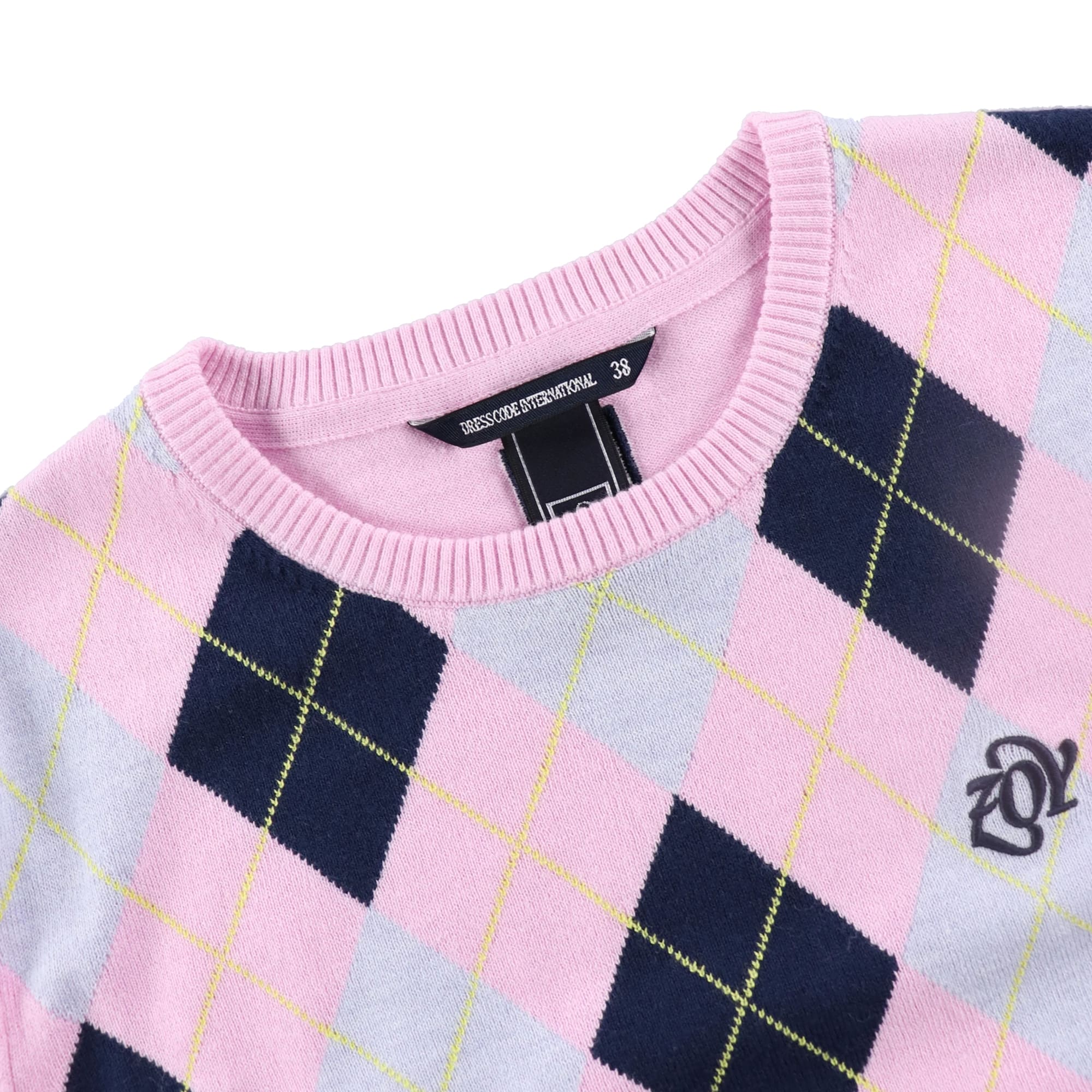 WOMENS アーガイル 長袖プルオーバー ローズ 071632710 - ZOY OFFICIAL