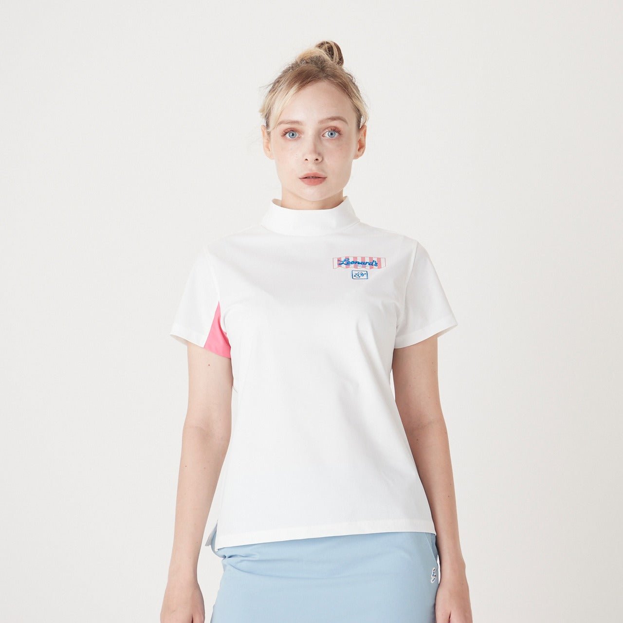 WOMENS LENARDS EURO JSY 半袖モックネックTシャツ ホワイト 071222051 - ZOY OFFICIAL