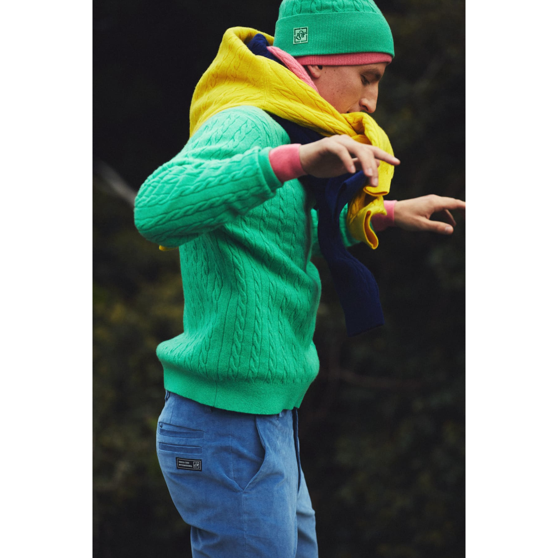 MEN Recycled CASHMERE 長袖セーター ミント