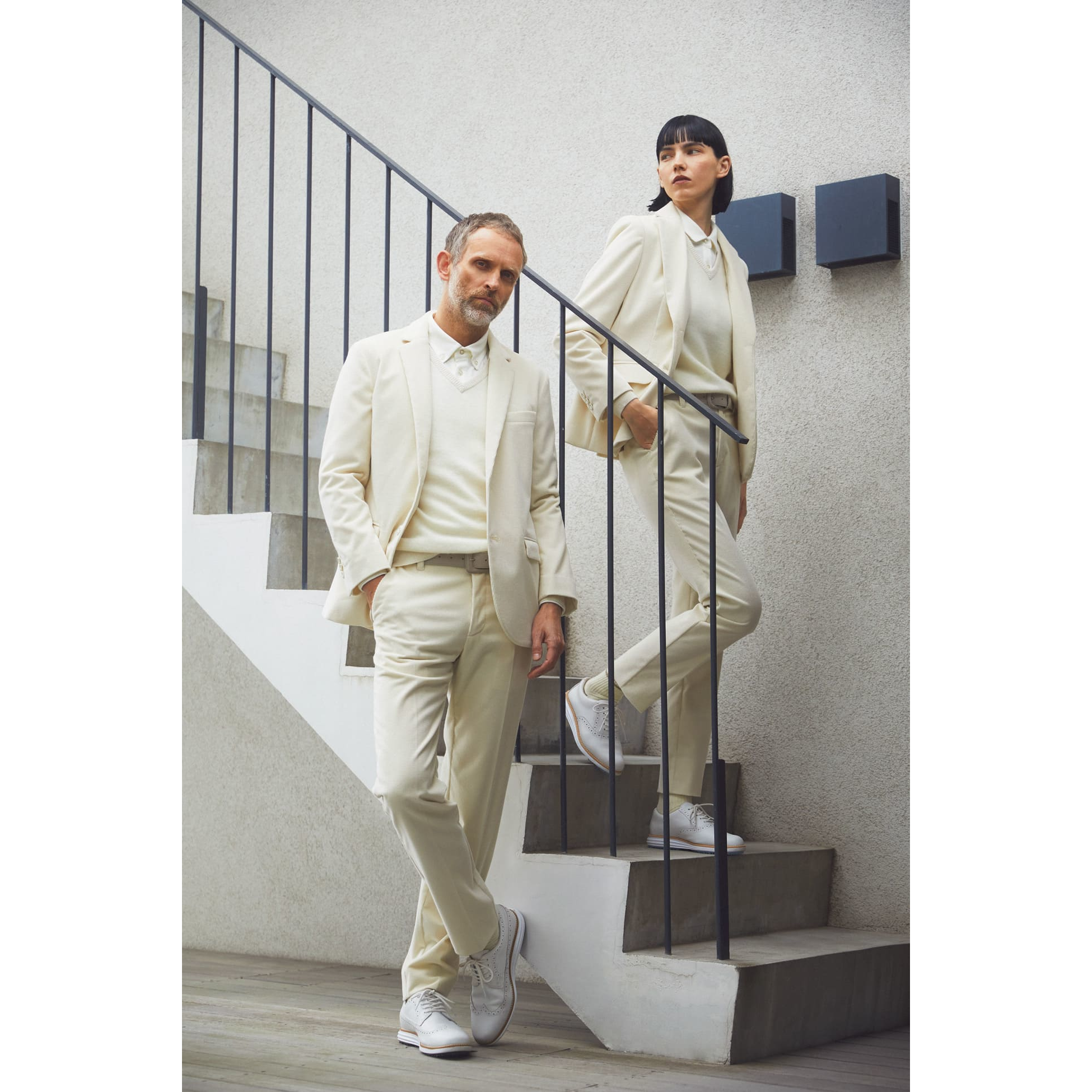 MEN Premium CASHMERE 長袖セーター エクリュ