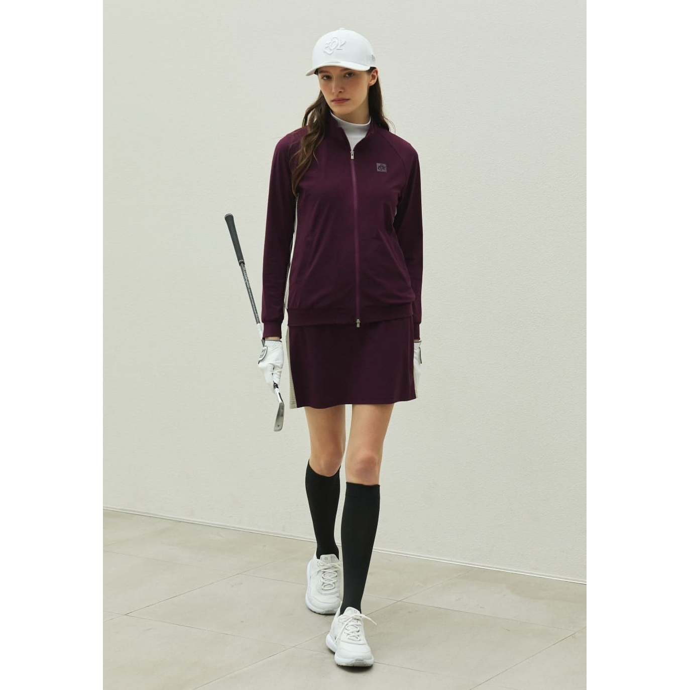 WOMEN センシティブストレッチジャージー スカート ワイン