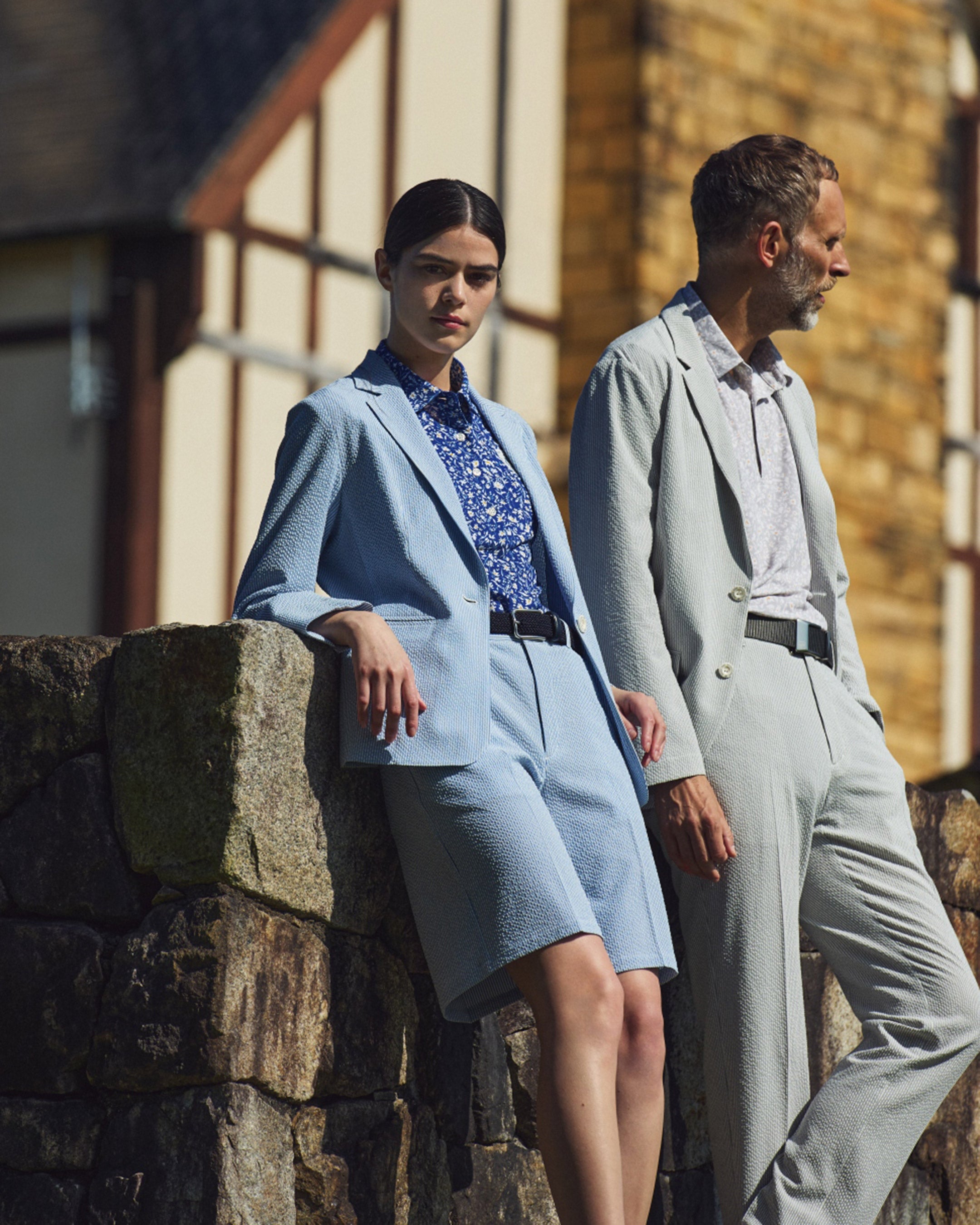 MEN One-Touch Tape Belt Navy