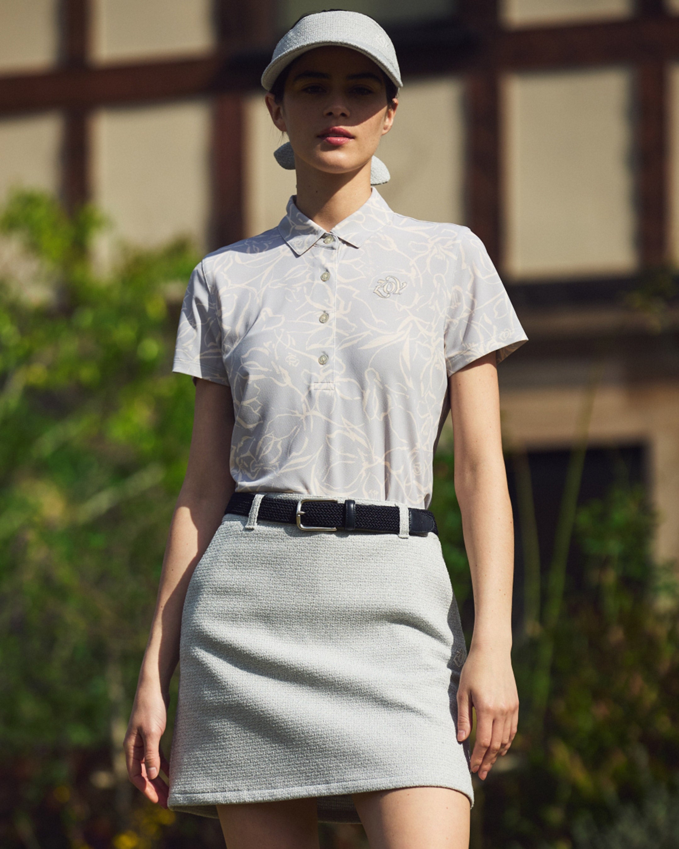 WOMEN FANCY TWEED スカート グレー